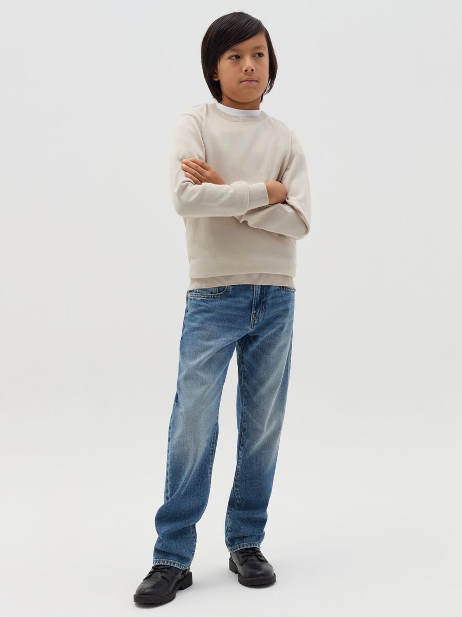 Regular-fit acid-wash jeans with fading_0