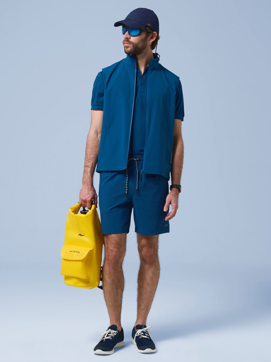 ALTAVIA SAILING blue windproof gilet in stretch fabric with zip_1