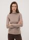 T-shirt beige in viscosa elasticizzata con girocollo_0