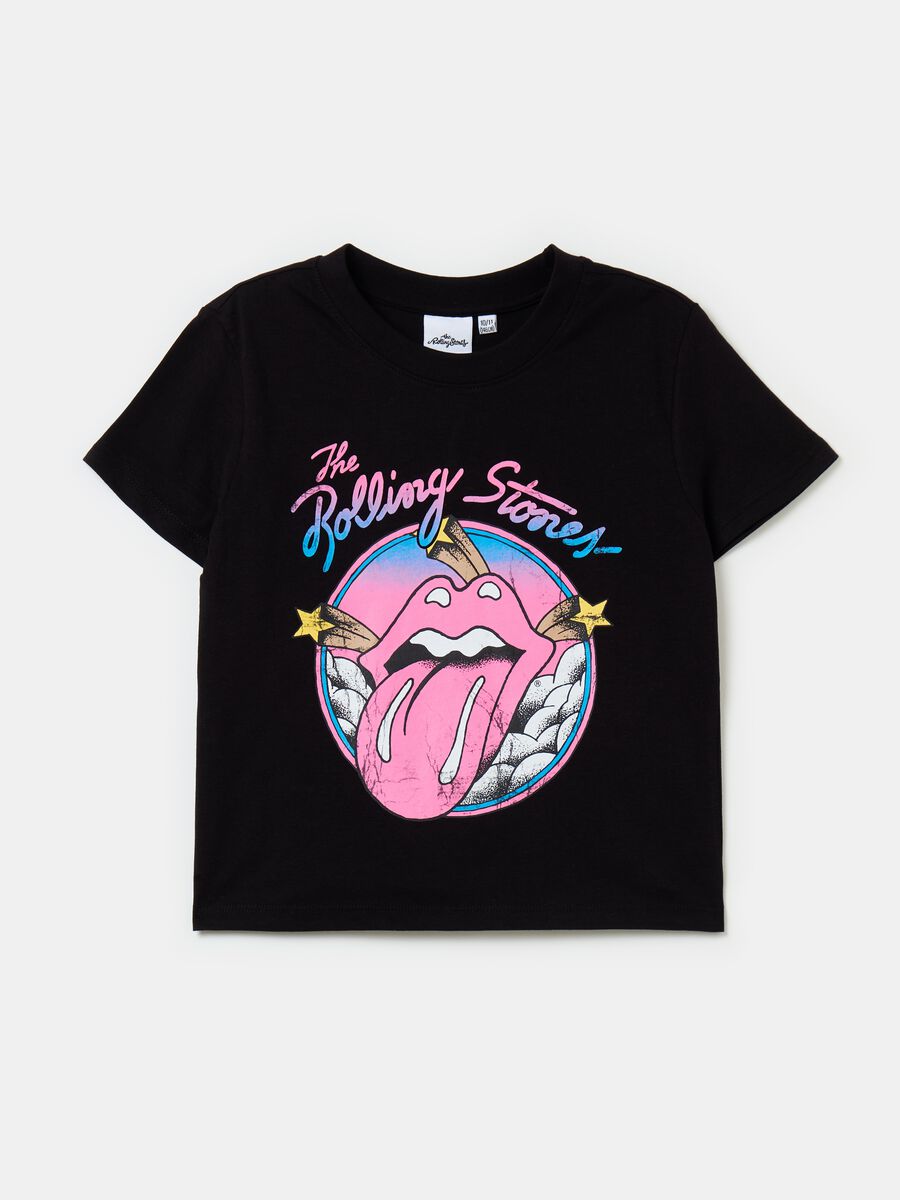 T-shirt con stampa logo Rolling Stones_0