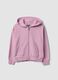 Pink pure cotton hooded sweatshirt_0