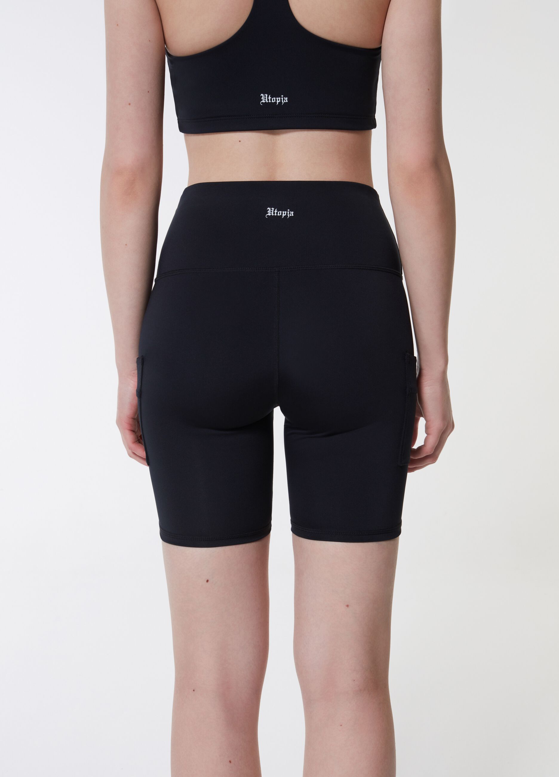 Sports Cargo Biker Shorts Black_2