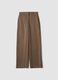 Braune formelle Hose aus Stretch-Viskose im Regular Fit_0