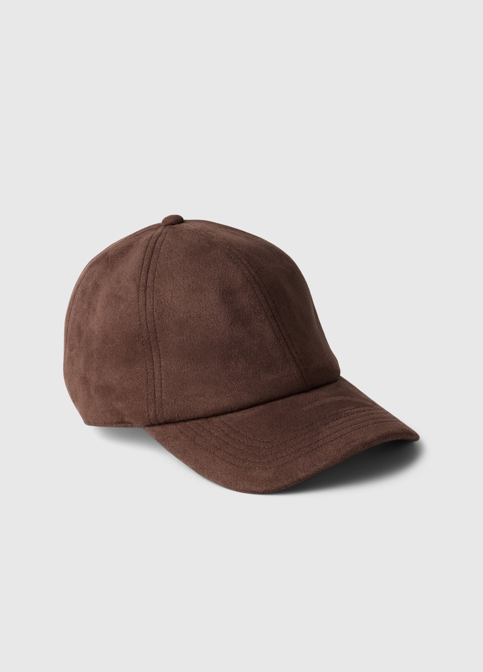 Suede baseball cap