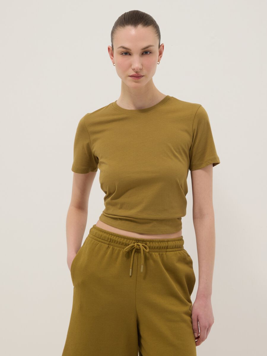 &Pi;&rho;ά&sigma;&iota;&nu;&omicron; &kappa;&omicron;&nu;&tau;&omicron;&mu;ά&nu;&iota;&kappa;&omicron; T-shirt &alpha;&pi;ό 100% &beta;&alpha;&mu;&beta;ά&kappa;&iota;, regular fit_1