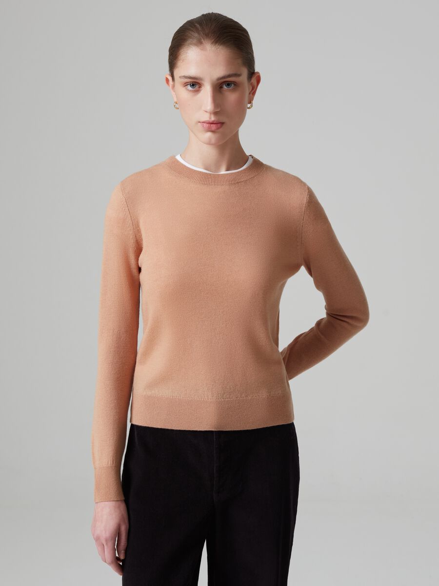 Wool pullover with round neck_1
