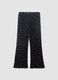 Schwarze Flare-Hose aus Stretch-Baumwolle mit Sternmuster f&uuml;r M&auml;dchen_0