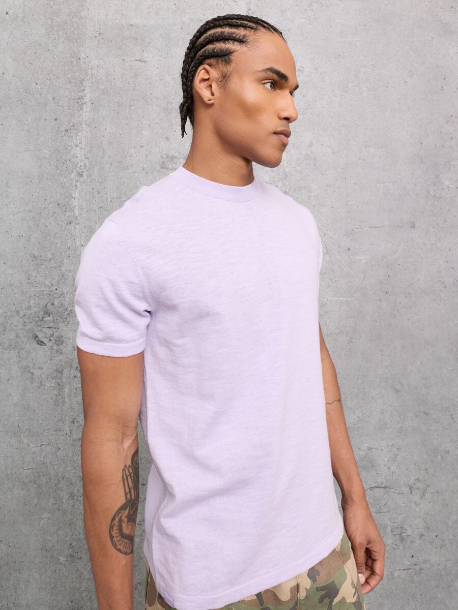 Pastel Lilac Knit T-Shirt_2