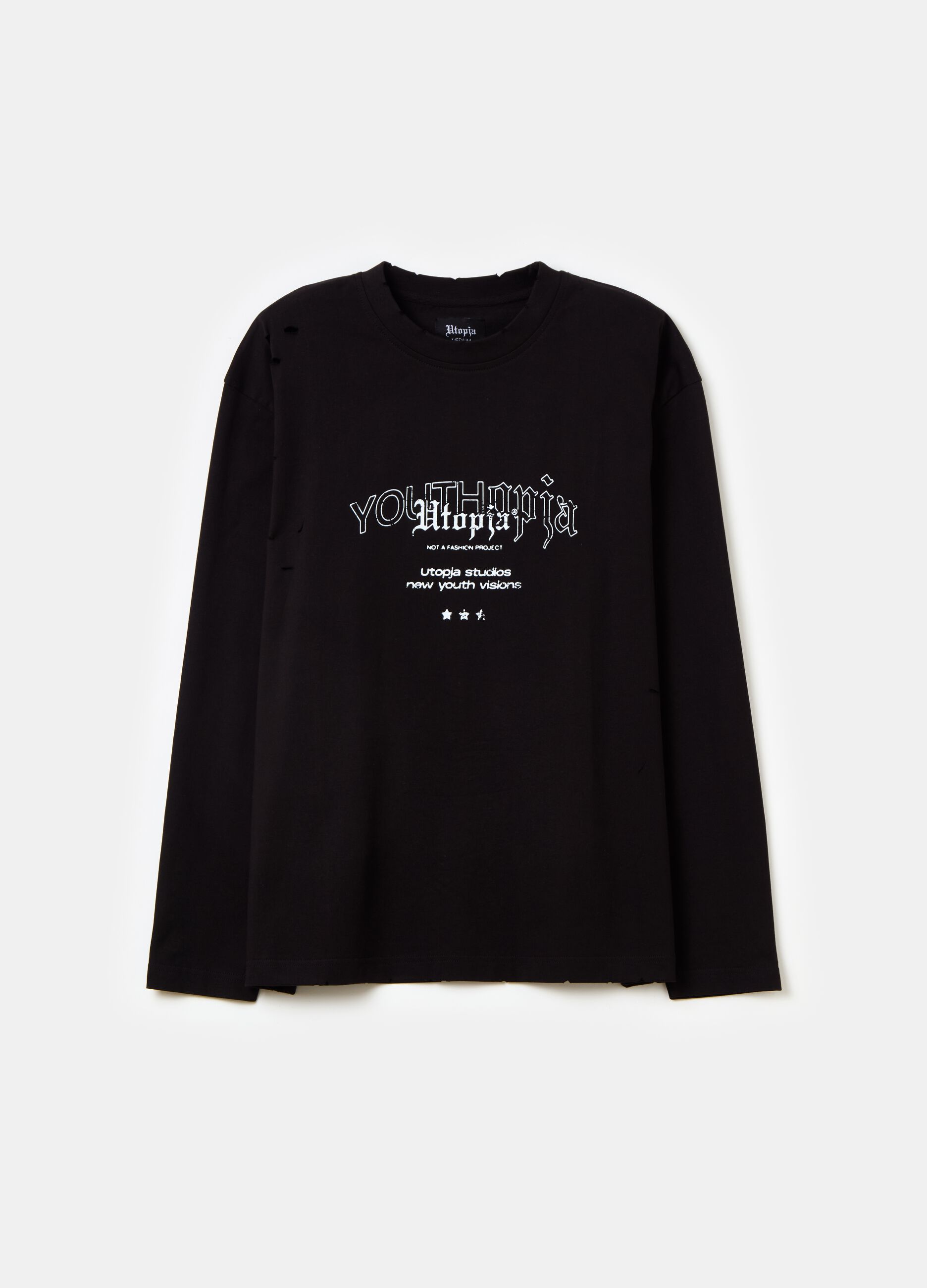 Graphic Long Sleeve T-Shirt Black