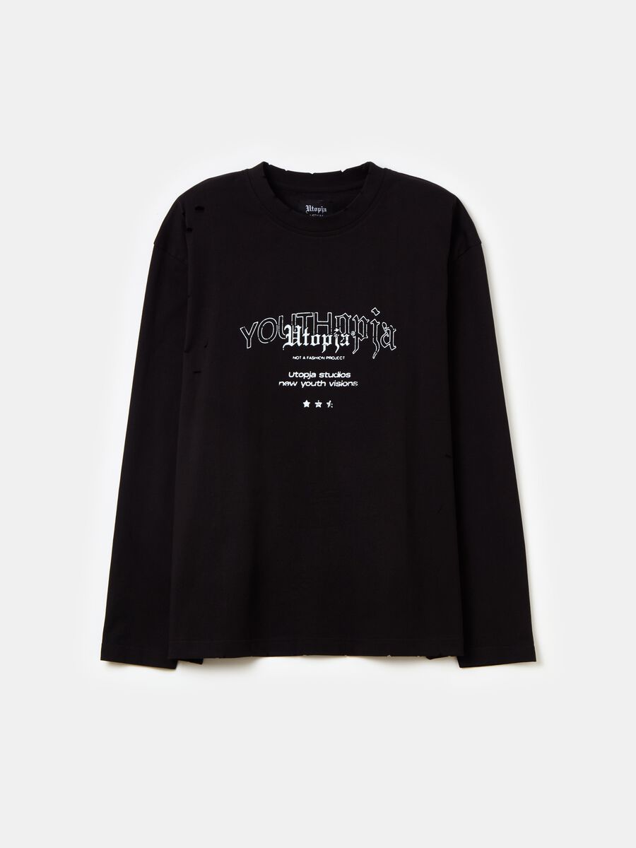 Graphic Long-Sleeved T-Shirt Black_6