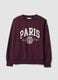 Purple cotton-blend crew-neck sweatshirt_0