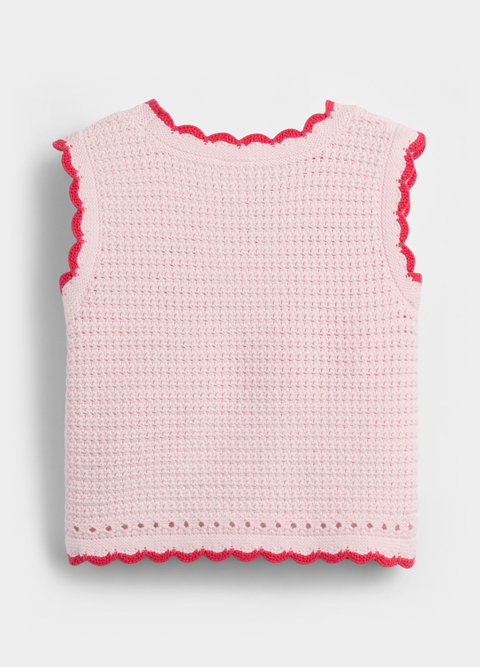 Pure cotton crochet tank top