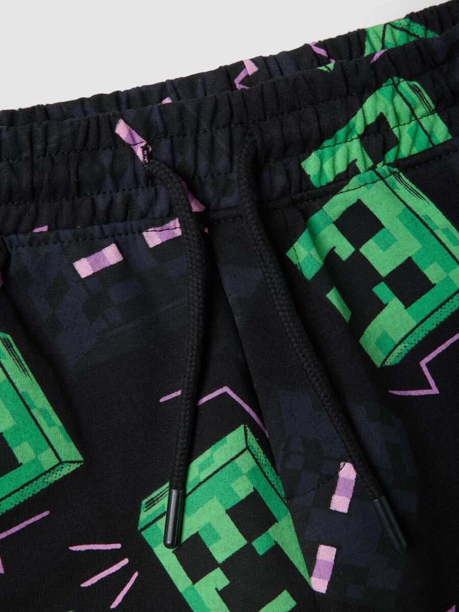 Short multicolore en coton m&eacute;lang&eacute; gar&ccedil;on avec imprim&eacute; Minecraft_3