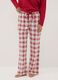 Red pure organic cotton crew-neck pyjamas_2