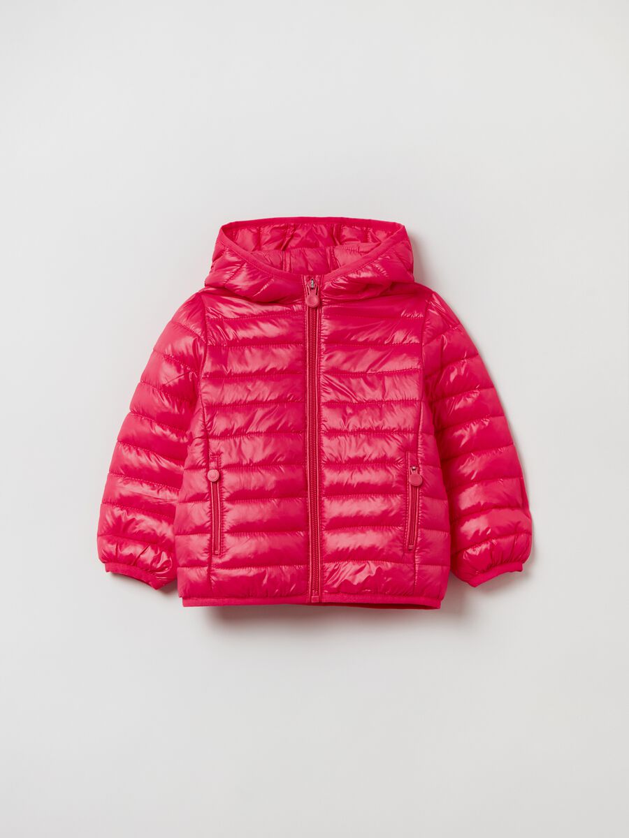 Full-zip quilted down jacket_0