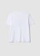 Wei&szlig;es T-Shirt aus reiner Baumwolle mit Rundhalsausschnitt und Frontprint, Regular Fit_2