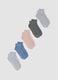 Pack of five multicoloured ankle socks in stretch cotton blend_0