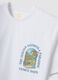 Weisses T-Shirt aus reiner Baumwolle mit Print, Regular Fit_5