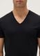 Black pure cotton V-neck regular fit T-shirt_1