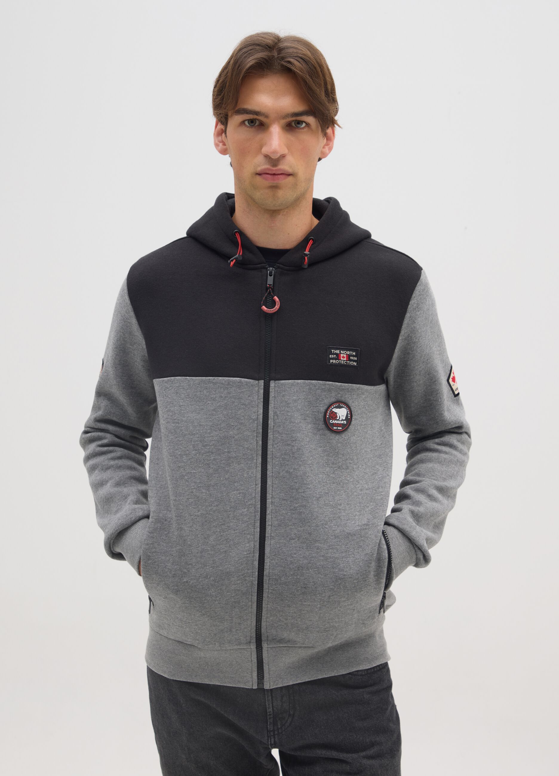 Multicoloured cotton blend regular fit sweatshirt