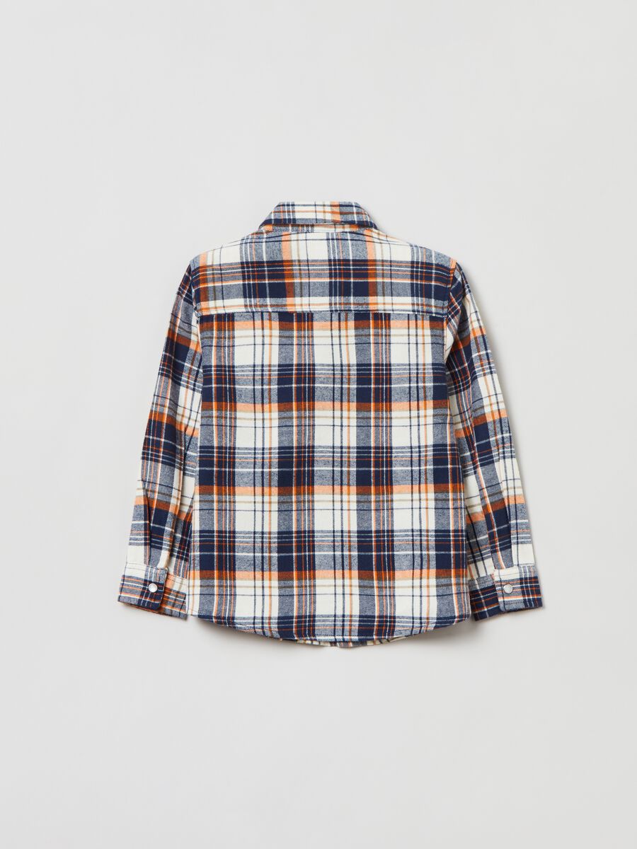 Flannel shirt in check pattern_1