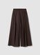 Brown pure cotton palazzo trousers_4