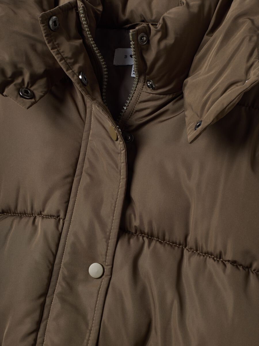 Gr&uuml;ne oversized Steppjacke mit Kapuze_1