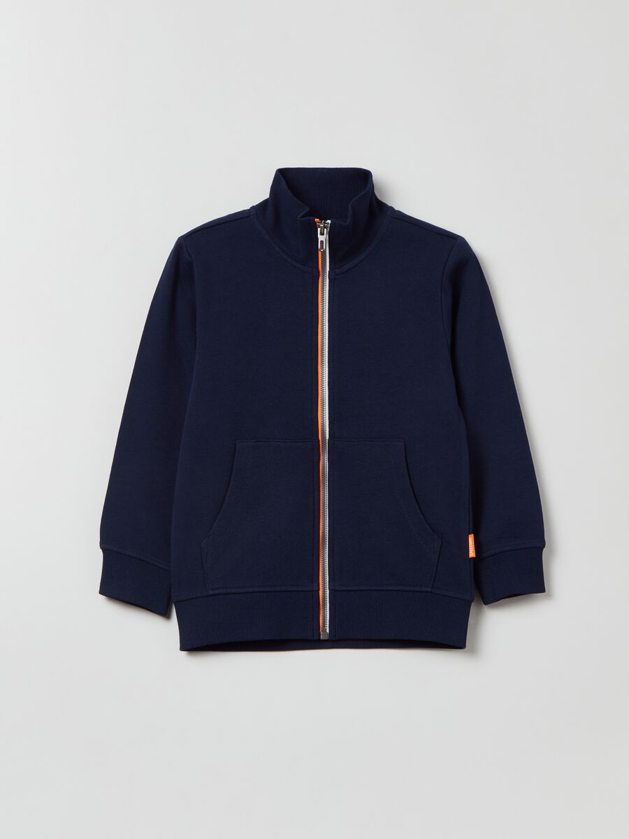 Plush full-zip with high neck_0