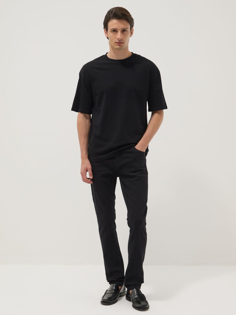 Black Super Skinny Cotton Blend Jeans_1