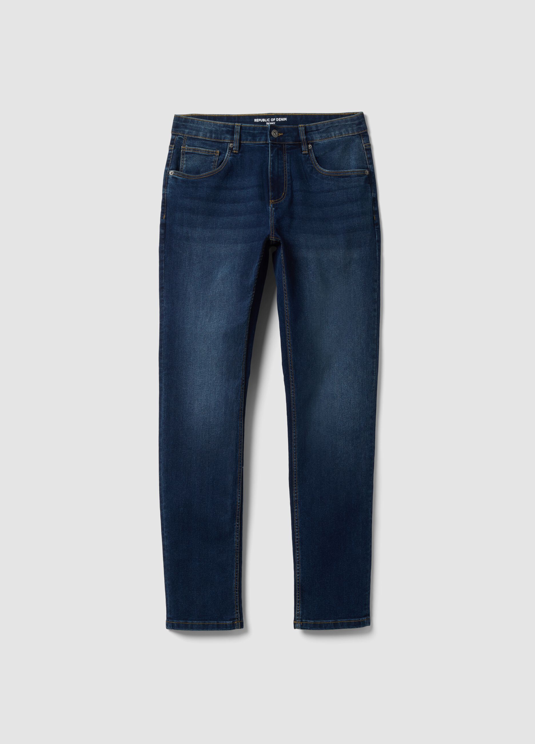 cal&ccedil;as de ganga skinny fit em algod&atilde;o el&aacute;stico
