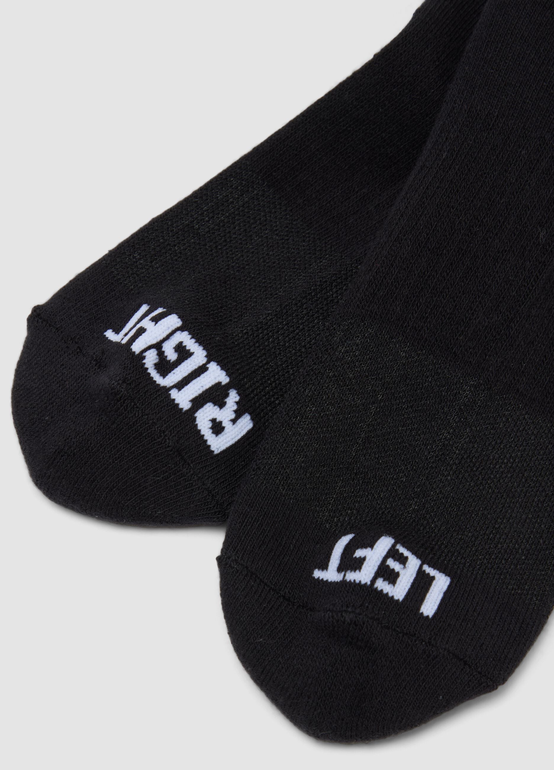 3er-Pack schwarze Sportsocken aus elastischer Bio-Baumwolle
