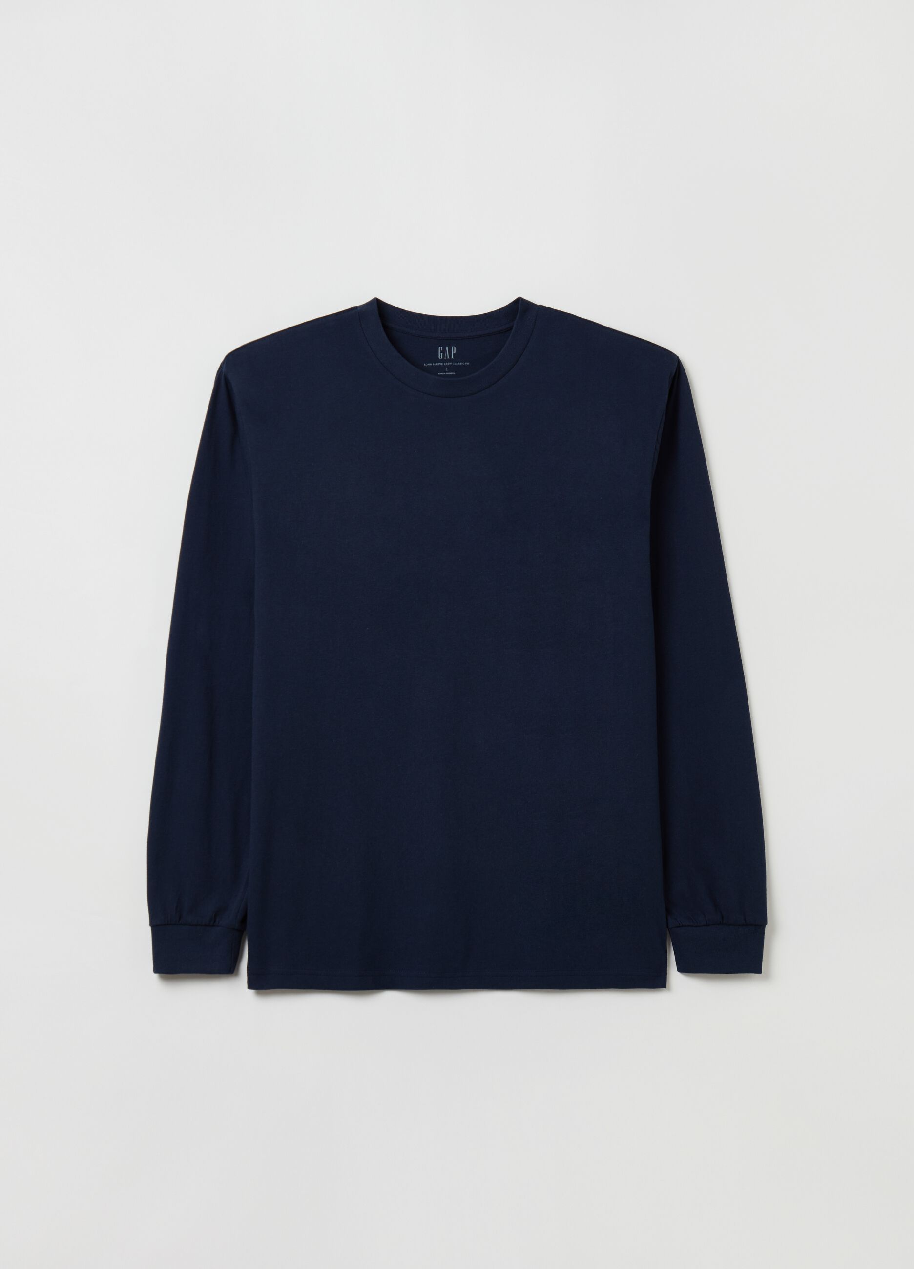 Organic cotton sweatshirt with round neck