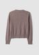 Grey pure wool crew-neck cardigan with buttons, regular fit_6