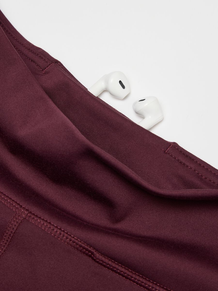 Purple wide-leg trousers in stretch fabric_9
