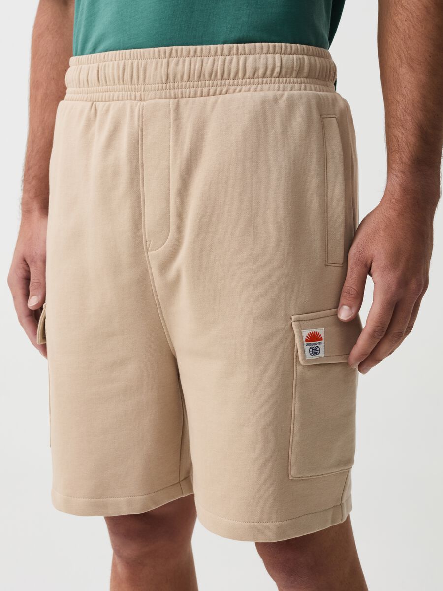 Cargo Bermuda shorts in fleece_1
