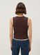 Brown Sleeveless Viscose Blend Tank Top - Regular Fit_3