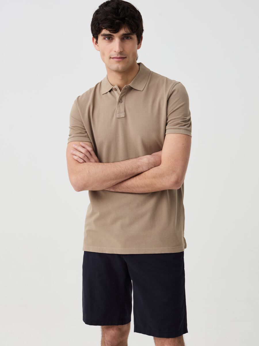 Regular-fit polo shirt in cotton piquet_0