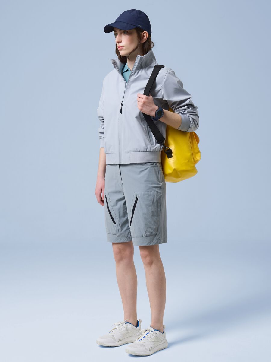 Graue ALTAVIA SAILING Bermuda-Shorts aus Stretchgewebe_0