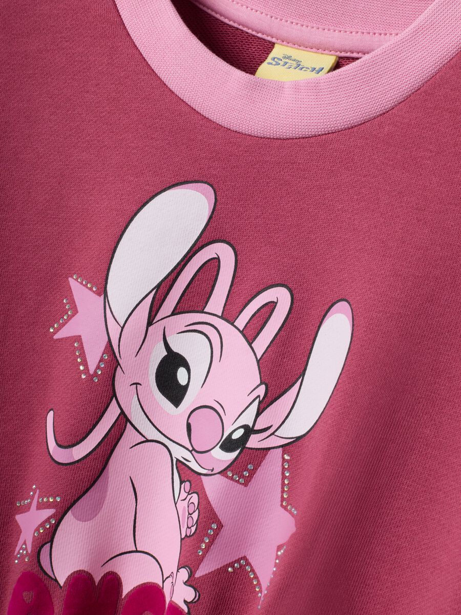 Girls&rsquo; pink cotton-blend dress with Lilo & Stitch print_2