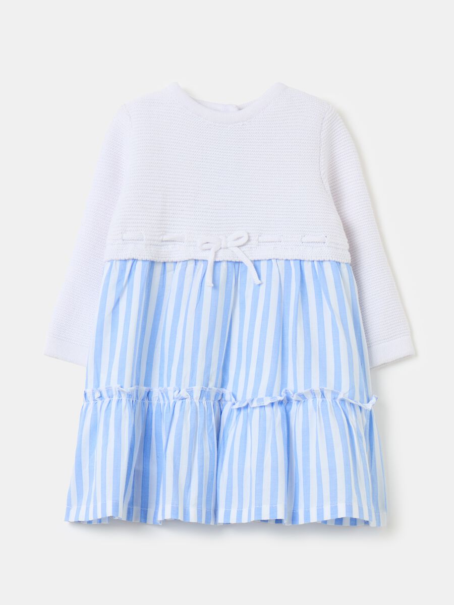 Two-part dress with striped skirt_0