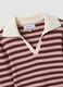 Multicolour striped viscose-blend fitted polo-collar knit top_6