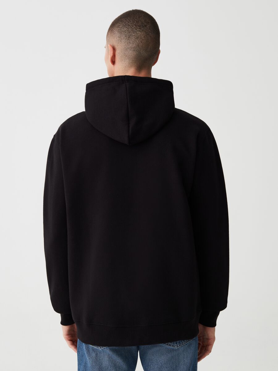 Full-zip sweatshirt in fleece with RE-UP print_2