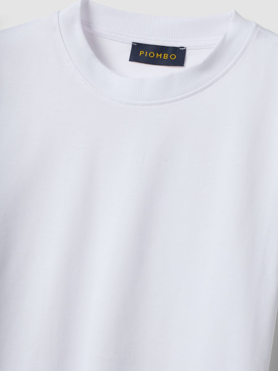 White short-sleeve regular-fit Supima cotton T-shirt_5