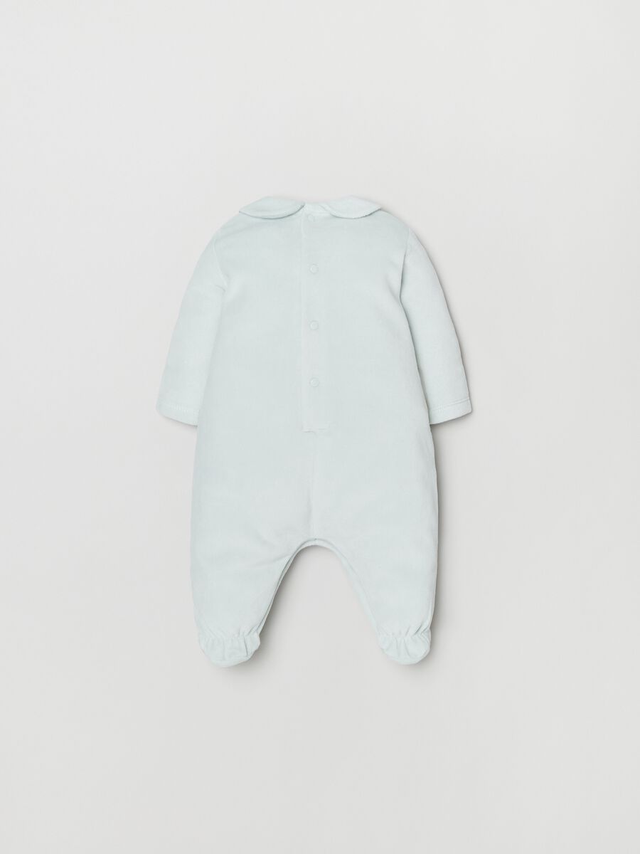Onesie with feet and embroidered sheep_1