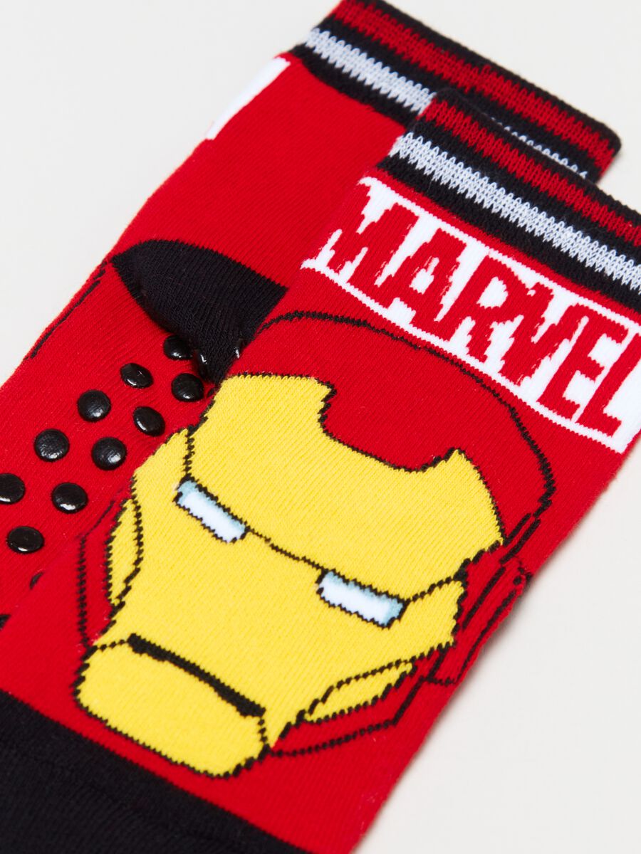 Non-slip socks with Iron Man drawing_2
