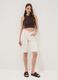 Braunes Crop-Top aus elastischer Baumwolle_1
