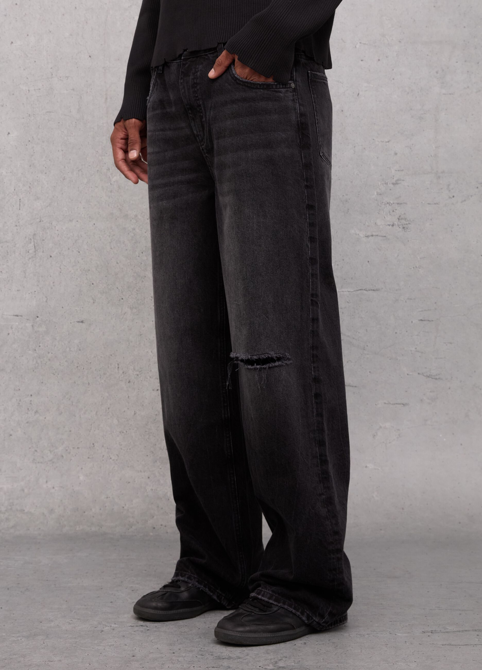 Baggy Denim Washed Black