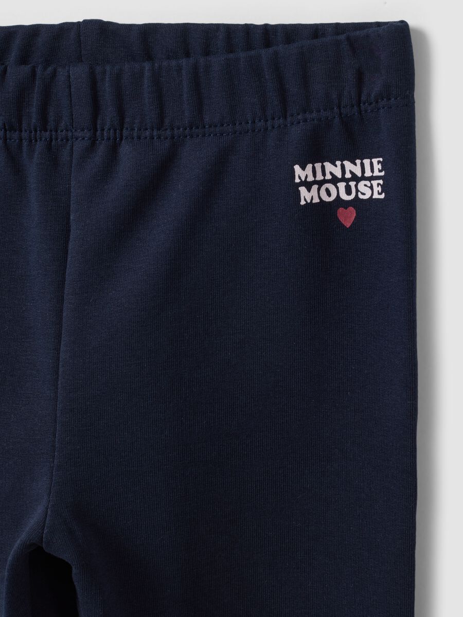 Rosa-blaues Set aus elastischer Bio-Baumwolle mit Minnie-Print_2