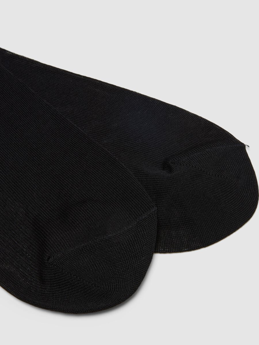 Tripack calze corte in puro cotone nero regular fit_1