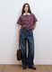 Blaue Balloon-Fit-Jeans aus reiner Baumwolle_0